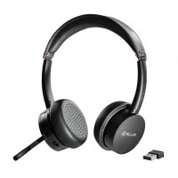 Tellur Voice Pro стерео слушалки, Bluetooth, USB-A донгъл, черен