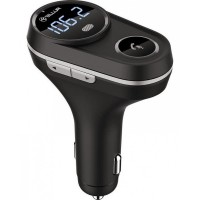 Tellur B5 Bluetooth FM трансмитер за автомобил с USB-A, MicroSD, MP3/WMA плеър, FM радио, 2 USB-A зарядни и микрофон