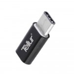 Tellur адаптер, USB-C - Micro-USB, черен