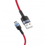 Tellur кабел за данни, USB-A - USB-C, LED, 1.2 м, червен