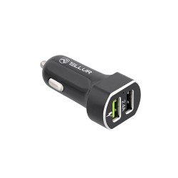 Tellur FCC6 Dual USB зарядно за автомобил, с бързо зареждане, 2 x USB, 5.4A, черно