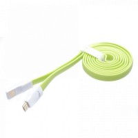 Tellur USB - Micro-USB магнитен кабел, 120 см, зелен