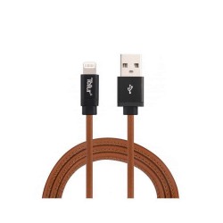 Tellur Apple MFi Certified Lightning кабел за данни, USB-A - Lightning, естествена кожа, 1 м, кафяв