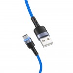 Tellur кабел за данни, USB-A - USB-C, LED, 1.2 м, син