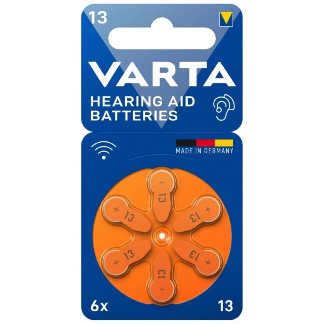 VARTA 13-BLI-6 БАТЕРИИ ЗА СЛУХОВ АПАРАТ, 6 БР.