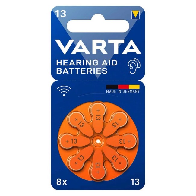 VARTA 13-BLI-8 БАТЕРИИ ЗА СЛУХОВ АПАРАТ, 8 БР.
