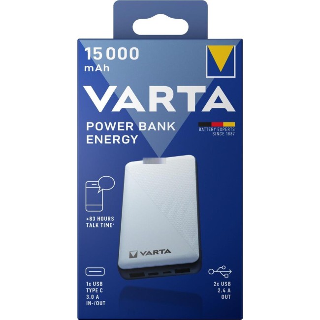 ПРЕНОСИМА БАТЕРИЯ VARTA POWERBANK ENERGY 15000mAh