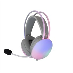 White Shark FIREFLY-W жични геймърски слушалки с RGB осветление, бели