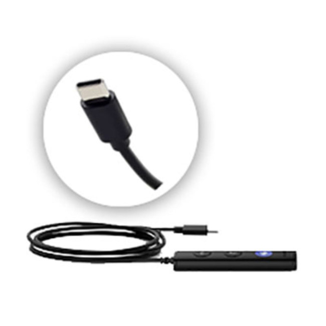 Yealink YHC20T контролер за слушалки, USB-C, MS бутон, съвместимост със слушалки UH36, черен