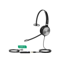 Yealink UH36 моно слушалки, USB-C, 3.5 мм, MS, черен/сив