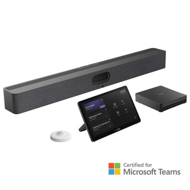 Yealink MVC S50-C5U-000 видеоконферентна система за средни и големи конферентни зали, комплект видеобар A50 + мини компютър MCore 4 + сензорна конзола MTouch Plus + RoomSensor, Microsoft Teams Rooms Yealink MVC S50-C5U-000 видеоконферентна система за средни и големи конферентни зали, комплект видеобар A50 + мини компютър MCore 4 + сензорна конзола MTouch Plus + RoomSensor, Microsoft Teams Rooms