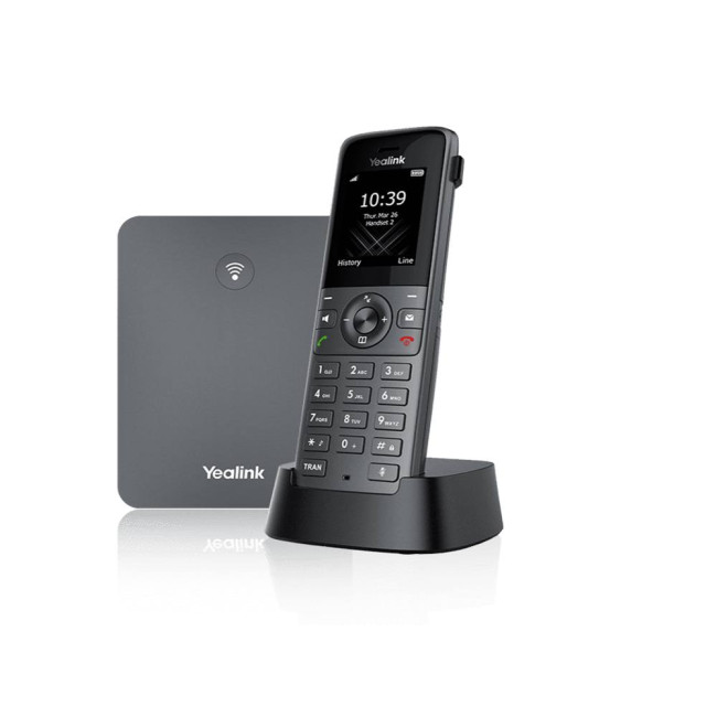 Yealink W73P IP DECT телефон, до 10 слушалки Yealink DECT W73H, до 20 разговора, сив