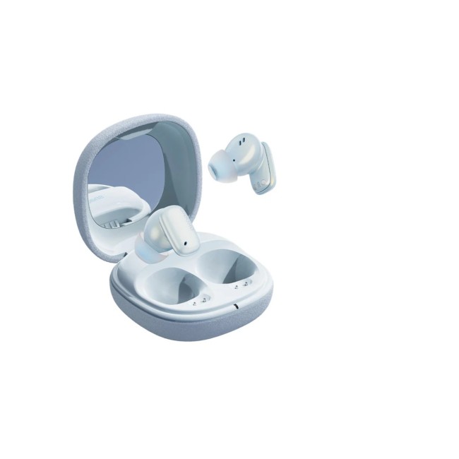 Напълно безжични слушалки Baseus Airnora 2 ANC, Up to 90% Noise Cancelling, 3D Spatial Audio, Bluetooth 5.3, App Customized,  Wireless с огледало, сини