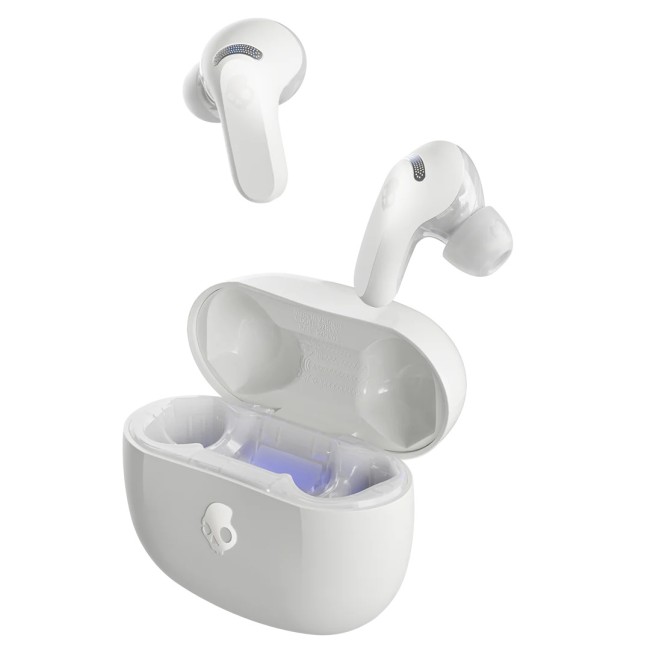 Безчижни слушалки Skullcandy Rail ANC True Wireless True bone/orange/glow  Earbuds