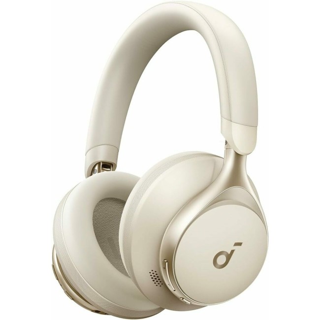 Безжични слушалки Anker Soundcore Space One Adaptive Active Noise Cancelling Headphones - безжични слушалки с активна изолация на околния шум,бели