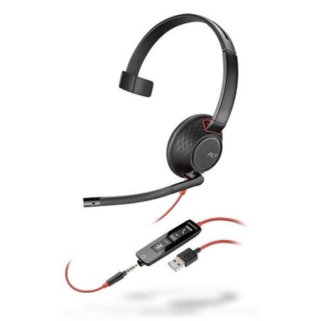 HP Poly, BLACKWIRE,C5210,USB-A,(BULK),WW, слушалка