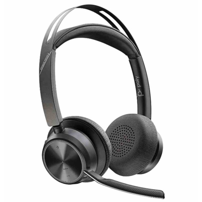 HP Poly Voyager Focus 2 стерео слушалки, Bluetooth, USB-A, ANC, UC, черни