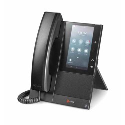 HP Poly CCX 505 Media IP телефон, OpenSIP, POE, вграден WiFi, HP Poly NoiseBlock AI, черен 