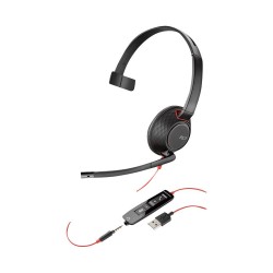 HP Poly BLACKWIRE 5210 моно слушалка, USB-A & 3.5мм жак