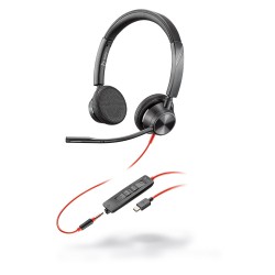 HP Poly BLACKWIRE 3325 стерео слушалки, MS, USB-C & 3.5мм жак