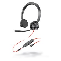 Poly BLACKWIRE 3325 стерео слушалки, MS, USB-C & 3.5мм жак