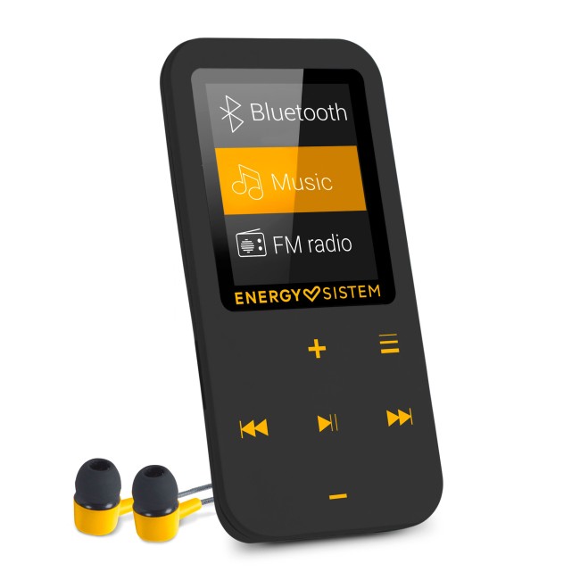 Energy TOUCH MP4 плейър, 16GB, сензорен дисплей, FM радио, Bluetooth, жълт нюанс