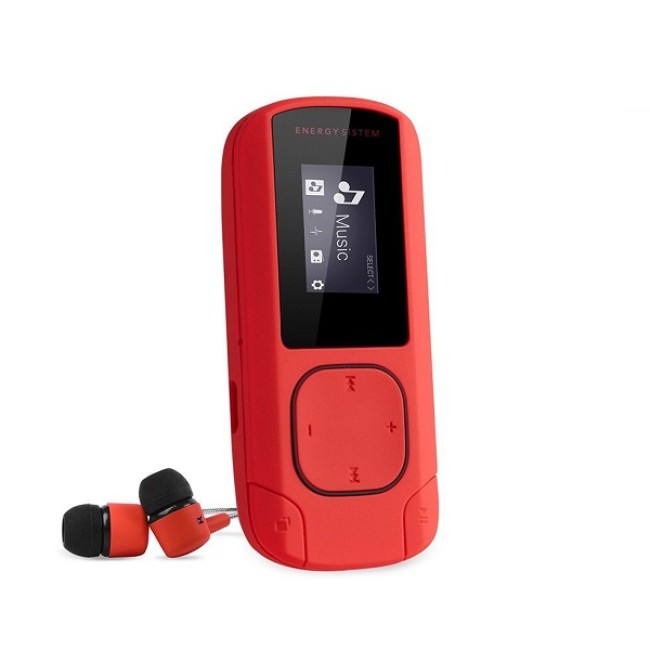 Energy CLIP MP3 плейър, 8GB, FM радио, червен