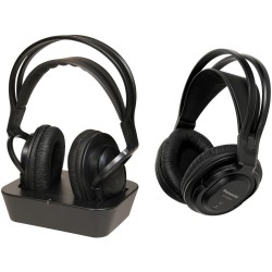 Panasonic RP-WF830WЕ телевизионни слушалки, RF предаване, докинг станция, черни Panasonic RP-WF830WЕ телевизионни слушалки, RF предаване, докинг станция, черни