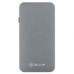 Tellur QC 3.0 Slim Metallic - 3 in 1 външна батерия, 5000mAh, сребриста
