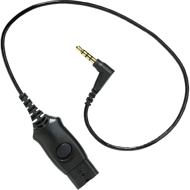 Poly 10ft Coiled Cable with 3.5mm to QD Connector