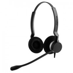 Jabra BIZ 2300 Duo жични стерео слушалки с шумопотискащ микрофон, QD, черни