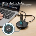 Ewent EW7078 Dual Bay USB 3.2 Gen2 докинг станция и клониращо устройство за NVMe M.2 SSD Ewent EW7078 Dual Bay USB 3.2 Gen2 докинг станция и клониращо устройство за NVMe M.2 SSD
