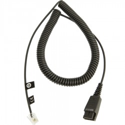 Jabra 8800-01-01 GN QD към RJ10 спираловиден кабел, 0,5–2 м