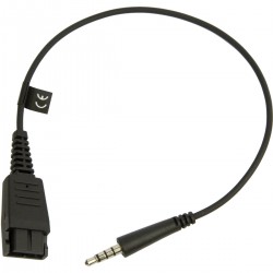 Jabra 8800-00-99 QD към 3,5 mm кабел, черен, прав
