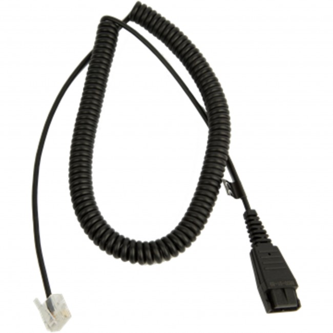 Jabra 8800-01-89 спираловиден свързващ кабел QD към RJ45, 0,5–2 м