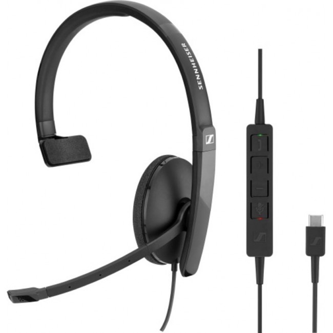 EPOS I Sennheiser SC 130 жична моно слушалка, MS, USB-C EPOS I Sennheiser SC 130 жична моно слушалка, MS, USB-C