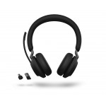 Jabra Evolve2 65 стерео слушалки със стойка, UC, Link380 USB-A, черни Jabra Evolve2 65 стерео слушалки със стойка, UC, Link380 USB-A, черни