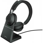 Jabra Evolve2 65 стерео слушалки с поставка, MS, Link380 USB-C, черни Jabra Evolve2 65 стерео слушалки с поставка, MS, Link380 USB-C, черни