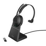 Jabra EVOLVE2 65 моно слушалка със стойка, MS, Link380, USB-A, черна Jabra EVOLVE2 65 моно слушалка със стойка, MS, Link380, USB-A, черна