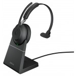 Jabra EVOLVE2 65 моно слушалка + стойка, UC, Link380 USB-C, черна