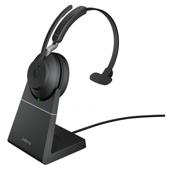 Jabra EVOLVE2 65 моно слушалка + стойка, UC, Link380 USB-C, черна