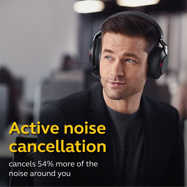 Jabra Evolve2 85 MS Stereo с Link380a USB-A и стойка, черни Jabra Evolve2 85 MS Stereo с Link380a USB-A и стойка, черни