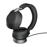 Jabra Evolve2 85 UC Stereo слушалки със стойка, Link380a USB-A, черни