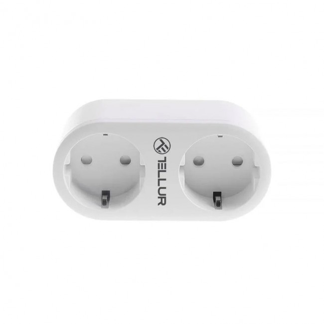 Tellur TLL331061 Wi‑Fi Smart контакт, 2 гнезда, 16 A Tellur TLL331061 Wi‑Fi Smart контакт, 2 гнезда, 16 A