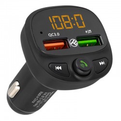 Tellur B7 Bluetooth FM трансмитер с USB-A, MicroSD, MP3/WMA плеър, FM радио, USB-A зарядно и микрофон