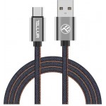 Tellur TLL155381 кабел за данни USB-A към USB-C, 1 м, Denim