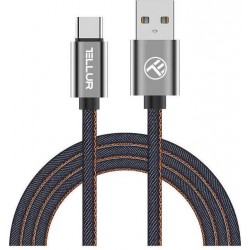 Tellur TLL155381 кабел за данни USB-A към USB-C, 1 м, Denim