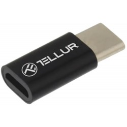 Tellur TLL155161 адаптер USB-C към Micro-USB, черен