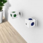 DesignNest PowerCube Original 1100RD разклонител с 5 гнезда, червен