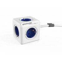 DesignNest PowerCube Extended 1300BL разклонител, 5 гнезда, 1.5 м кабел, син